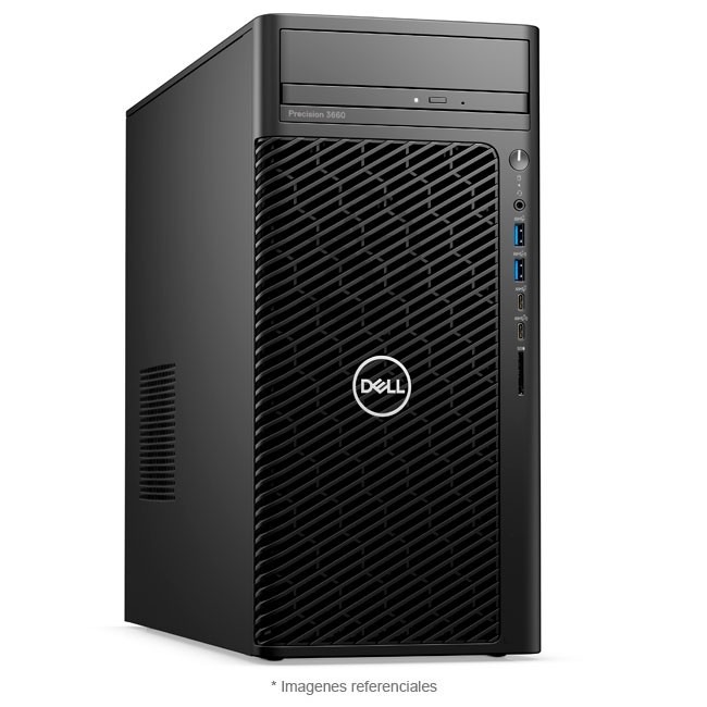 PC Workstation Dell Precision 3660 Torre, Intel Core i7-14700 Hasta 5.4 GHz, RAM 16GB, SSD 512GB , Video 4GB NVIDIA Quadro T1000, DVD-RW , Windows 11 Pro