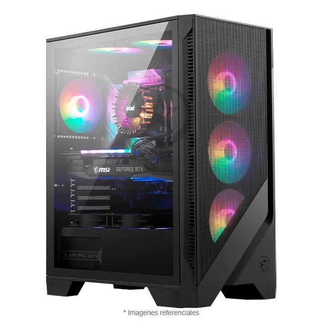 PC Mystic MSI Edition, Intel Core i5-13400F Hasta 4,6 GHz, RAM 16GB, SSD 512GB, Video 8 GB NVIDIA GeForce GTX 3050, Wi-Fi