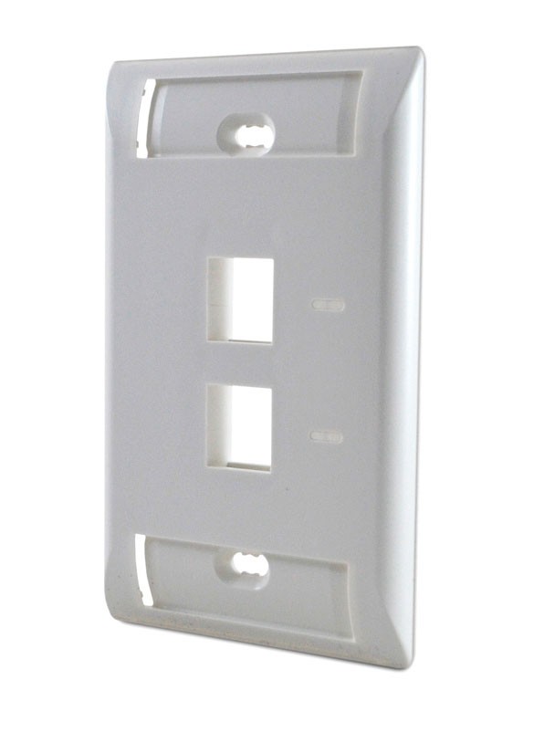 Face Plate De 2 Puertos Iconeable Color Blanco Commscope