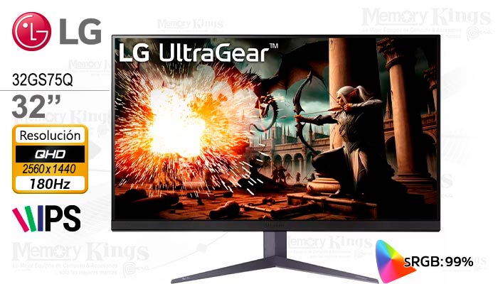 monitor lg gaming 31.5 ultragear qhd ips (2560x1440), 180hz, hdmix2/dpx1/headphone-o