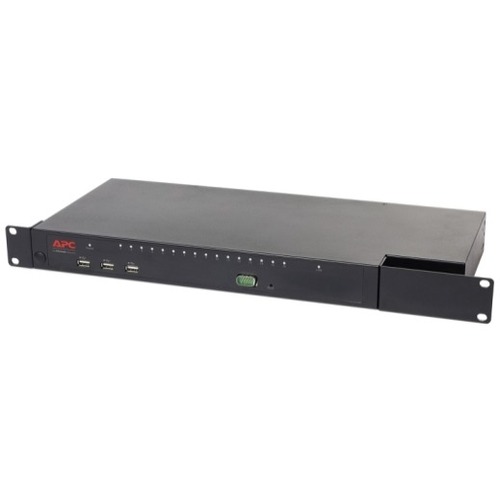 APC by Schneider Electric KVM1116R Conmutador KVM - 16 Computador(es) - 1 Usuarios locales - 1 Usuarios remotos - 20 x Red (RJ-45) - 2 x Puerto PS/2 - 5 x USB - 1 x VGA - 1U - Montable en bastidor