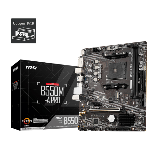 MB MSI-AMD B550M-A PRO DDR4 3200 PCIE HDMI DVI M.2