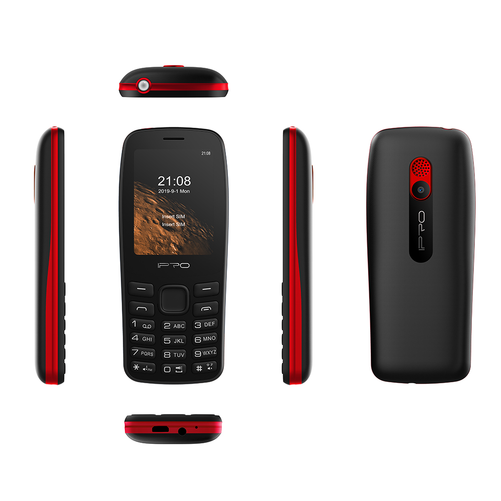 CELULAR IPRO A25, 2.4", 1000MAH, 2G, BLACK/RED