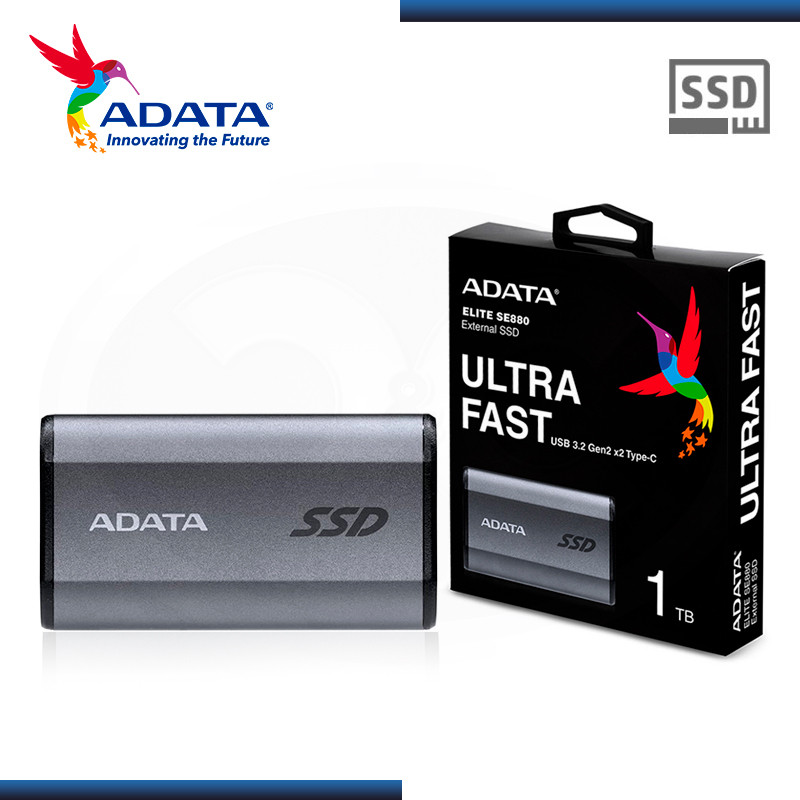 DISCO EXTERNO 2.5", 1TB, A-DATA, AELI-SE880-1TCGY, NEGRO