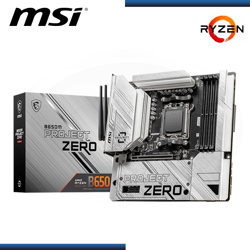 MB MSI-AMD B650M PROJECT ZERO DDR5 256GB 7600MHZ HDMI DP