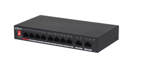 DH-PFS3008-8ET-60 - SWITCH POE, 8 PORTS 4 POE X 10/100M BASE-T 4 NO POEX 10/100M BASE-T; PORT1=60W, PORT2-4=30W, TOTAL=60W, IEEE802.3AF/IEEE802.3AT/HI-POE, POWER SUPPLY:DC48~57V,