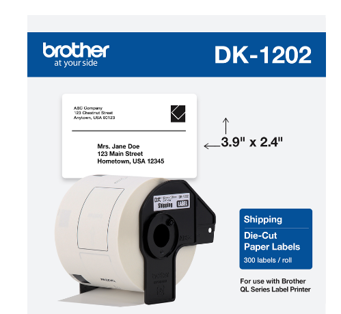 SHIPPING PAPER LABEL BROTHER DK1202 (300 LABELS)