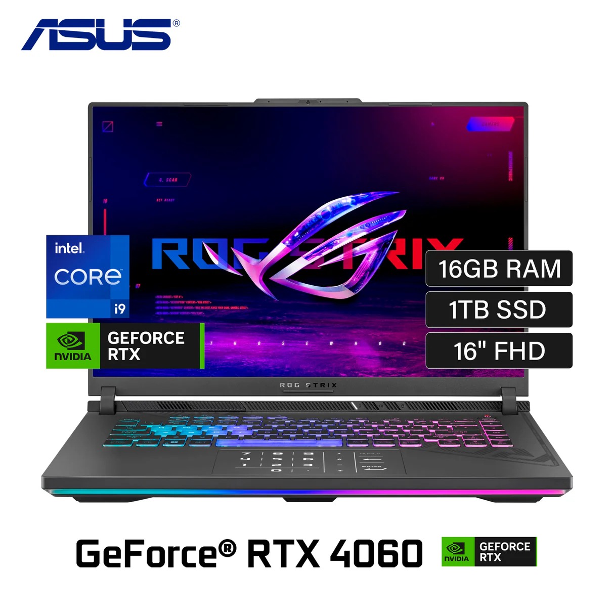 LAPTOP Core i9-14900HX ASUS ROG Strix G16 G614JVR-N3063W 16|S1TB|16\" GEFORCE RTX 4060 8GB