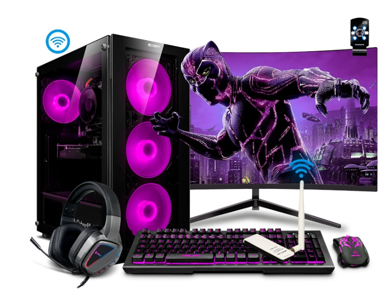 PC Gamer Draco Pink Core i7 12700F TARJETA MADRE H610, RAM 32GB DDR4, SSD 1TB, TARJETA DE VIDEO RTX3050 6GB, FUENTE 600W 80 PLUS MONITOR CURVO 24 FHD, TECLADO Y MOUSE