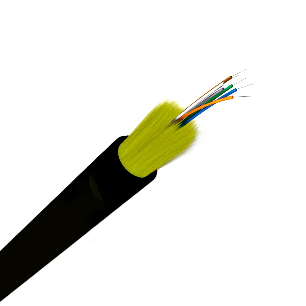 Cable FO Multimodo 50um Tight-Buffer OM4 6 Fibras Int./Ext. Chaqueta Negra LSZH