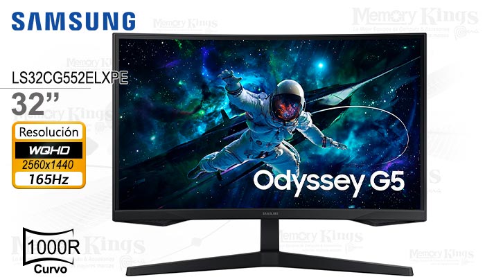 MONITOR SAMSUNG ODYSSEY GAMING G5 CURVO 32" QHD