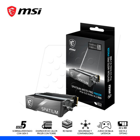 SSD M.2 MSI SPATIUM-M570-PRO-PCIE-5.0-NVME-M.2-2TBFROZR