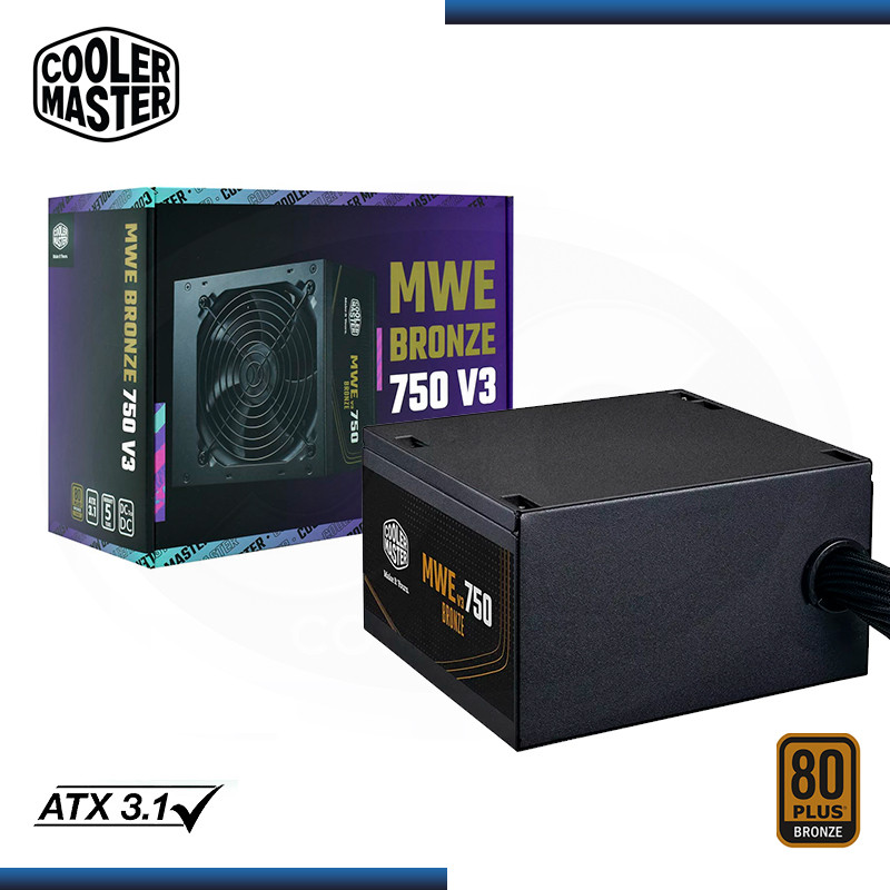 FUENTE COOLER MASTER MWE 750 - V2 80 PLUS WITH DC-TO-DC + LLC