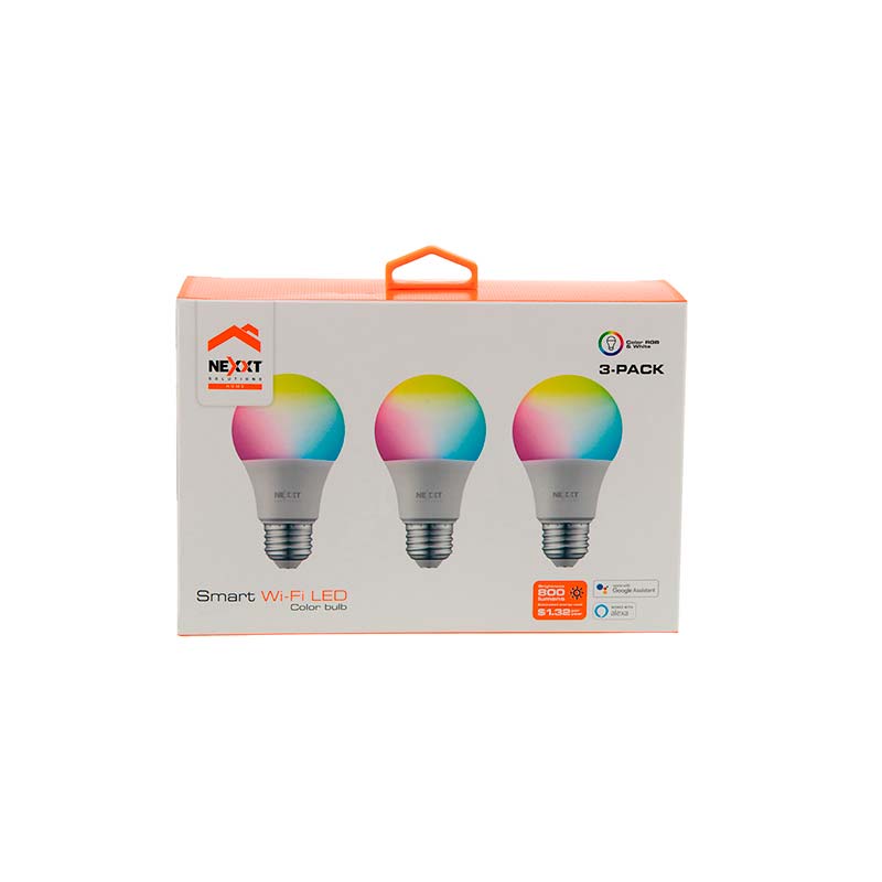 Nexxt Solutions Connectivity - Light Bulb - A19 RGB 220V 3PK