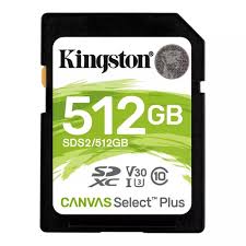 MEMORIA SDHC 512GB 100MB/S C10 KINGSTON