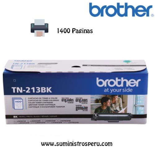 TONER BROTHER TN-213BK BLACK P/HLL3270CDW/DCPL3551CDW/MFCL3750CDW (1400PAG)