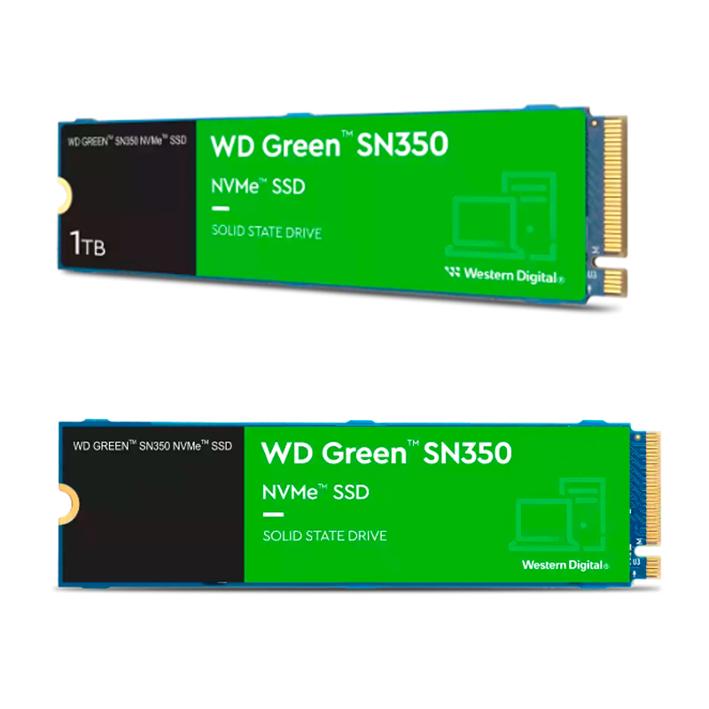 UNIDAD ESTADO SOLIDO 1TB, SN350, WESTERN DIGITAL GREEN, WDS100T2GOC